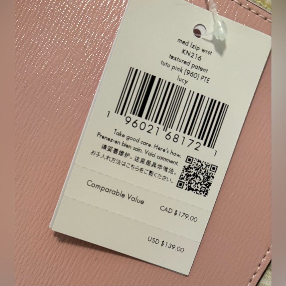 Kate spade pink medium Lucy L-zip wristlet - NWT - Picture 6 of 6